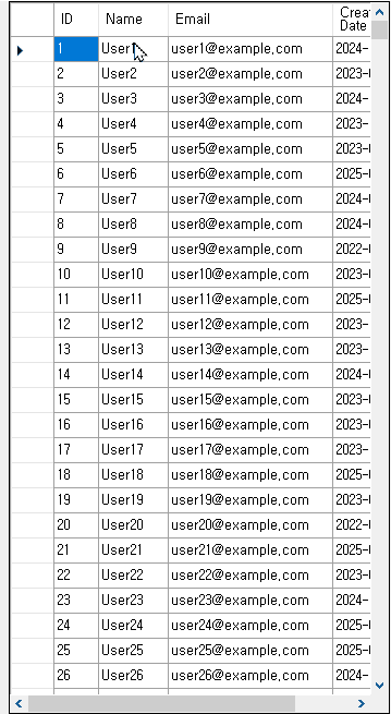 DoubleBufferedDataGridView README GIF 미리보기